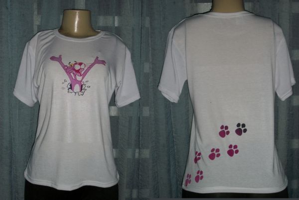 Camiseta Pantera Cor de Rosa